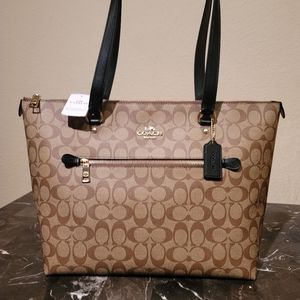 COACH Signature Leather Canvas New w Tags